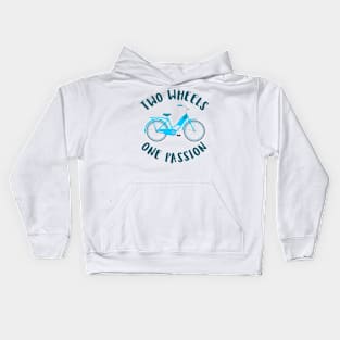 two wheels one passion Kids Hoodie